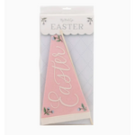 Festive Pink Easter Felt Pennant Banner perfect for spring celebrations and decor