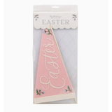 Festive Pink Easter Felt Pennant Banner perfect for spring celebrations and decor