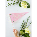 Festive Pink Easter Felt Pennant Banner adds cheerful decor for your Easter celebrations