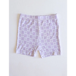 Lavender checkered biker shorts from the Lavender Check Short Set for Little Girls