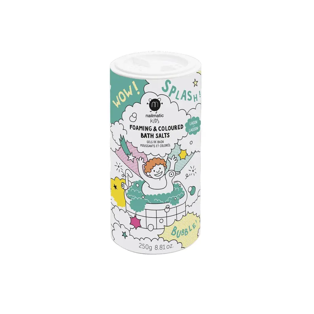 Foaming Salt for Kids Lagoon bath salts with polished prints