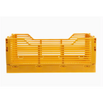 Yellow plastic Folding Storage Crate for versatile storage solutions and organizing