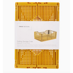 Yellow Folding Storage Crate, a stylish solution for all your storage needs