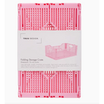 Pink folding storage crate perfect for organizing with stylish storage solutions