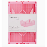 Pink folding storage crate perfect for organizing with stylish storage solutions