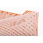 Foldable plastic storage crate for easy organization and handy storage solutions