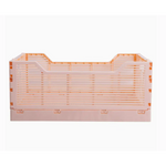 Light-orange Folding Storage Crate for versatile storage solutions and organization