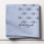 Light blue dish towel with polished prints from the Fuck All Yall Bandana & Scarf collection