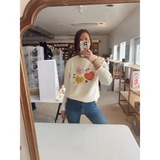 Gentle reminders off-white unisex sweatshirt with heart graphics