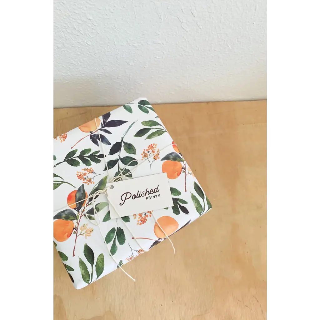 Floral Notebook with Gift Wrapping for Stylish Gifts featuring orange polished prints