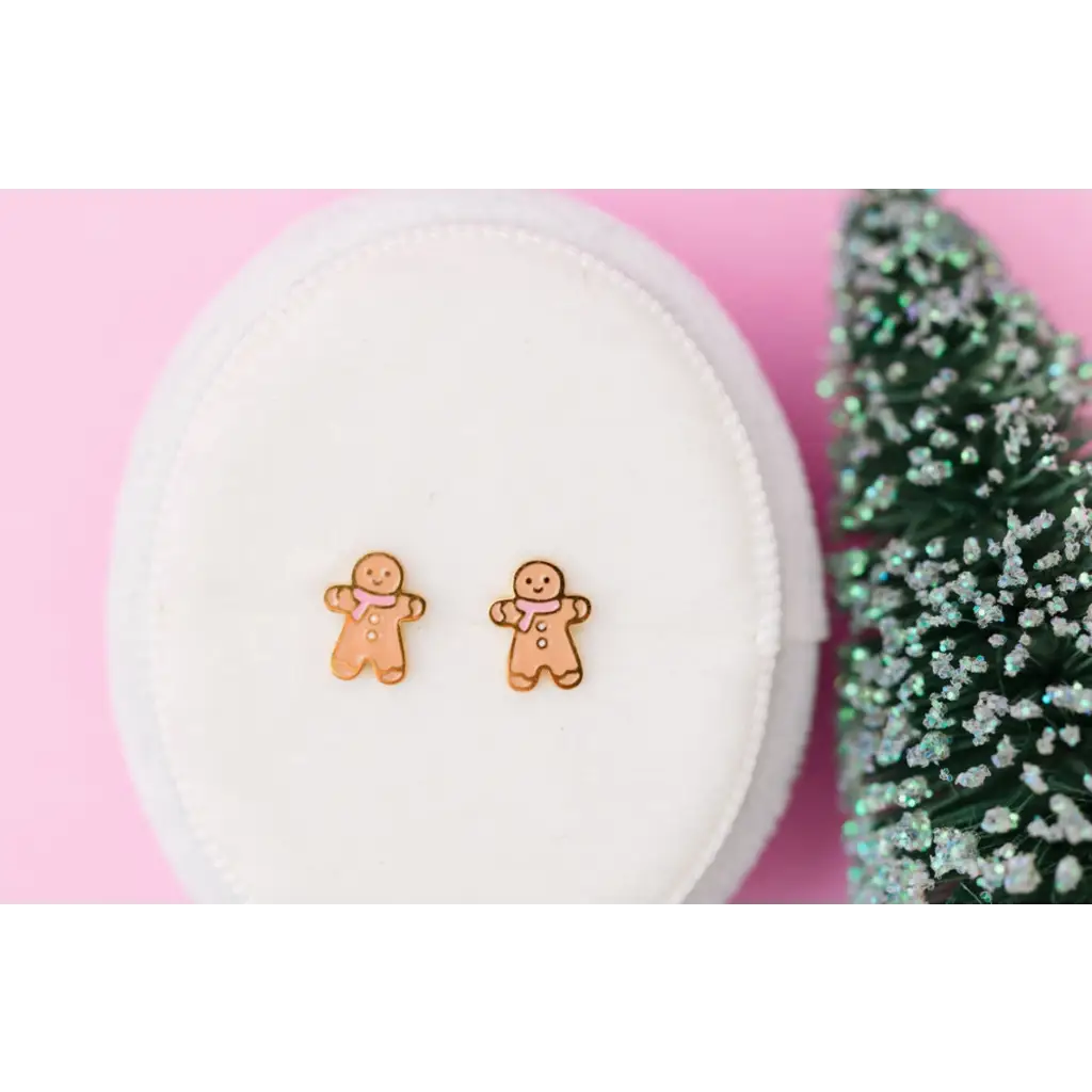 Gingerbread Stud Earrings | Stainless Steel - 560 Jewelry