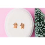 Gingerbread Stud Earrings | Stainless Steel - 560 Jewelry