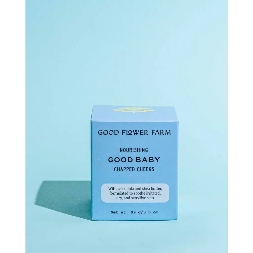 Good Flower Farms light blue baby chapped cheeks balm 3.5 oz for moms