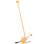 Wooden push toy with a cute goose push toy figure for kids to enjoy and play