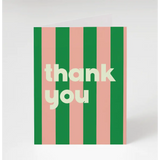 Green Stripe Thank You Card - 745 Card Wall