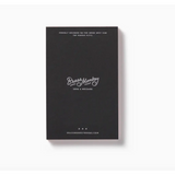 Black greeting card from Grown-Ass Person Memo Pad with dyed paper and polished prints