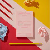 Pink notepad Grown-Ass Person Memo Pad made with dyed paper and polished prints