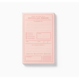 Pink Grown-Ass Person Memo Pad with dyed paper and fill-in-the-blank format