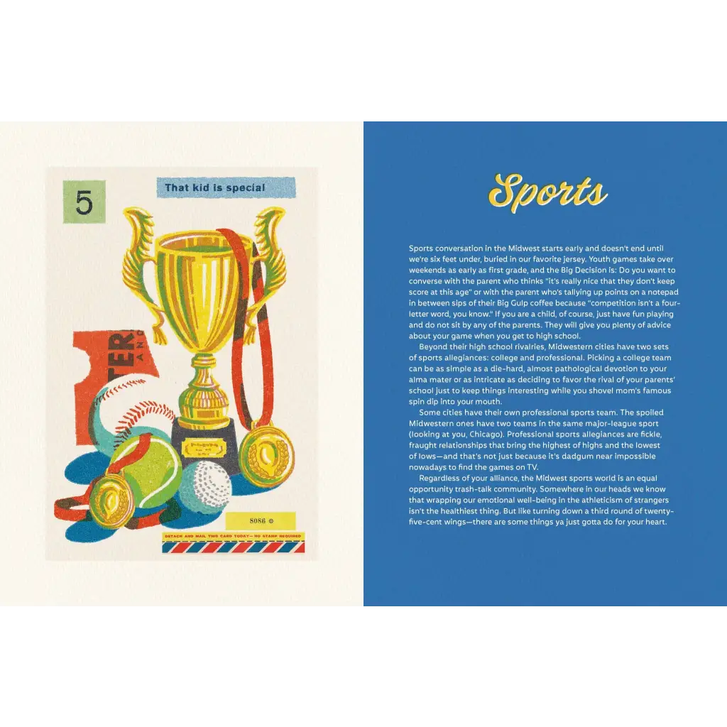 Gold trophy with sports gear and medals for Midwestern Conversation and stylish womens clothes
