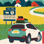 White and teal SUV with luggage on roof for Midwestern Conversation style travel