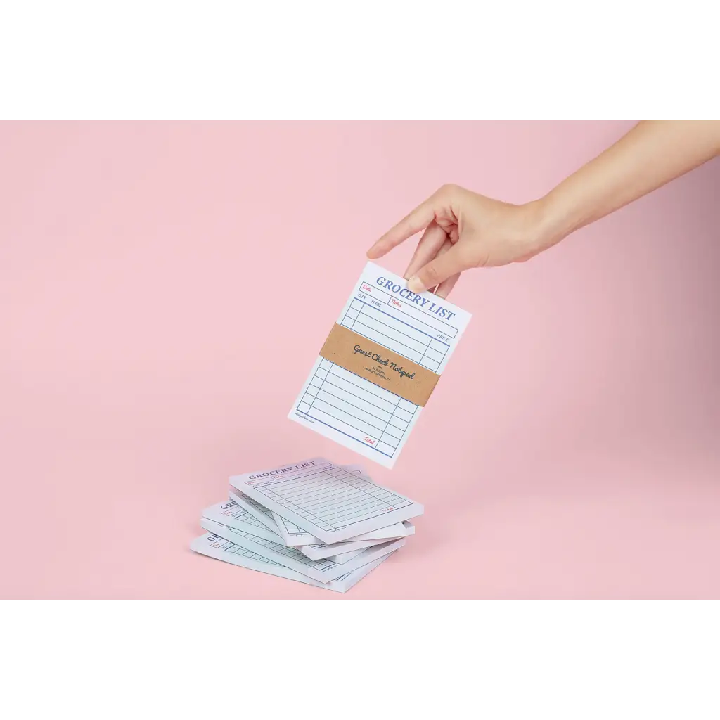 Guest Check Notepad Grocery List with polished prints for stylish womens clothes for moms