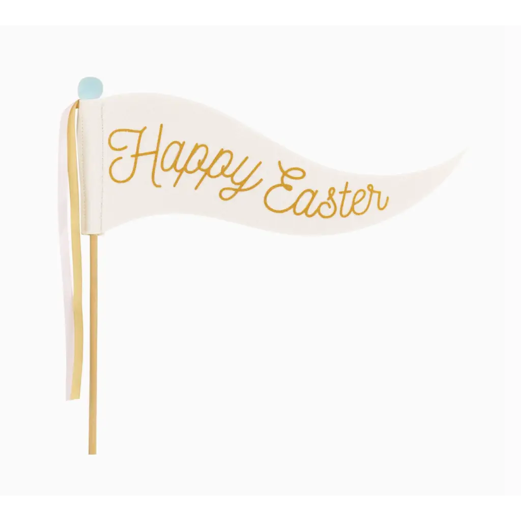 Happy Easter Felt Pennant Decoration flag with polished prints for festive vibes