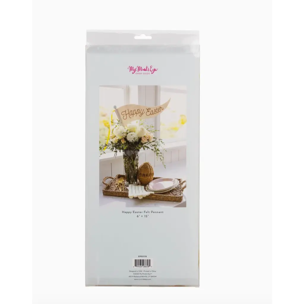 Happy Easter Felt Pennant Decoration with a stylish packaged Easter table runner