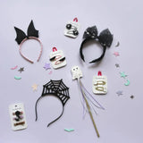 Happy Ghost Clips Halloween hair accessories with stylish womens clothes and polished prints