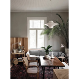 Sleek white Happy Homes wing pendant light hanging stylishly