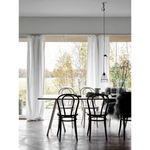 Happy Homes black bentwood dining chairs with curved back design