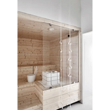 Happy Homes white grid stone heater in stylish sauna