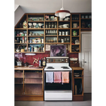 Happy Homes white electric stove with 3 burners and oven