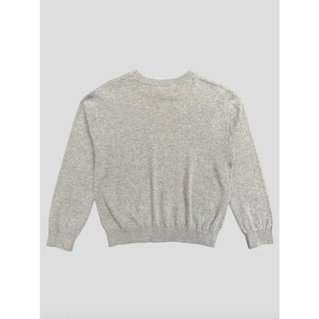 Gray long-sleeved sweater from Heater Grey Blank, perfect stylish women’s clothes for moms