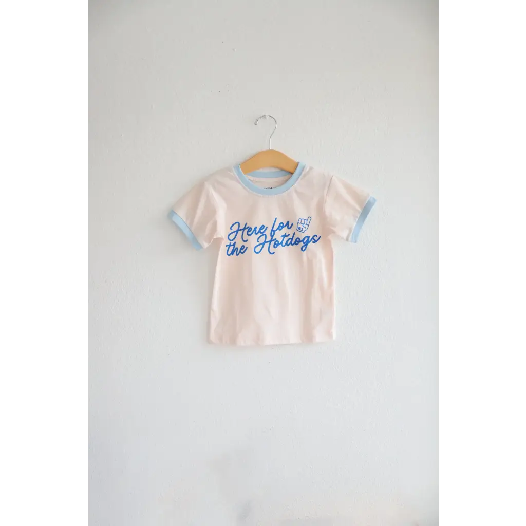 Here For The Hotdogs Organic Cotton Ringer - 320 Kids