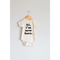 White organic cotton baby onesie with Hi, I’m New Here print in black letters