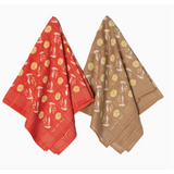 Floral patterned kitchen towels with polished prints from Hope Dies Last Cotton Voile Bandana Poppy