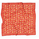Floral-patterned orange scarf from Hope Dies Last Cotton Voile Bandana with polished prints