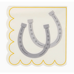 Square scalloped horseshoe cocktail napkin design perfect for stylish gatherings