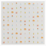 Fun ice cream and burger pattern on Ice Cream Dreams Nail Stickers design