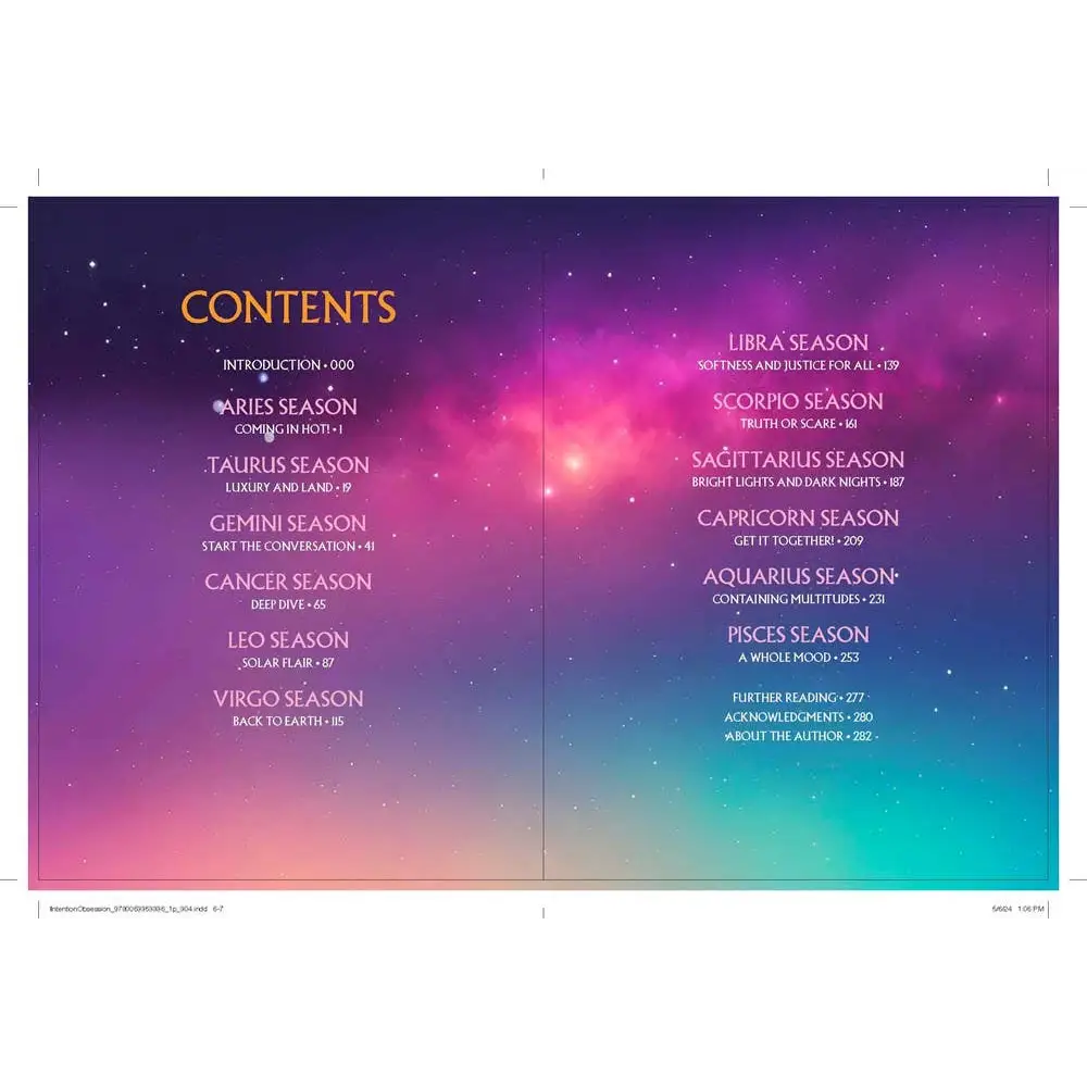Erica Feldmann Intention Obsession zodiac TOC in glowing celestial colors