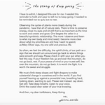 Inspirational handwritten message on Keep Going Cotton Voile Bandana, perfect for stylish womens clothes and clothes for moms