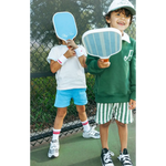 Kid’s Baby Blue Striped Pickleball Paddle - 610 Games