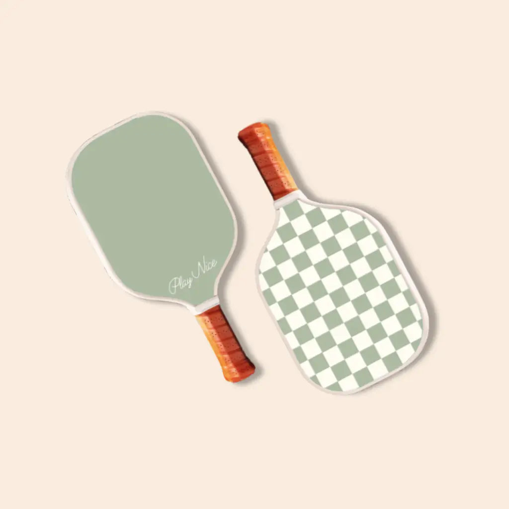 Kids Sage Checkerboard Pickleball Paddle - 610 Games