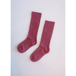 Cute knee high socks in dusty pink, perfect for babies and kids