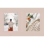 Cream knit sweater with lace pattern from Knit This! knit patterns book