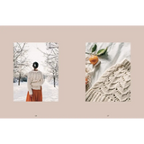 Cream knit sweater with lace pattern from Knit This! knit patterns book