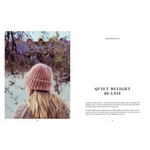 Soft pink knitted beanie from Knit This! knit patterns book