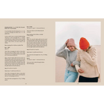 Two women in stylish knit patterns sweaters and hats from Knit This!