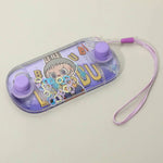 Labubu Bunny clear plastic water ring toss controller with purple accents