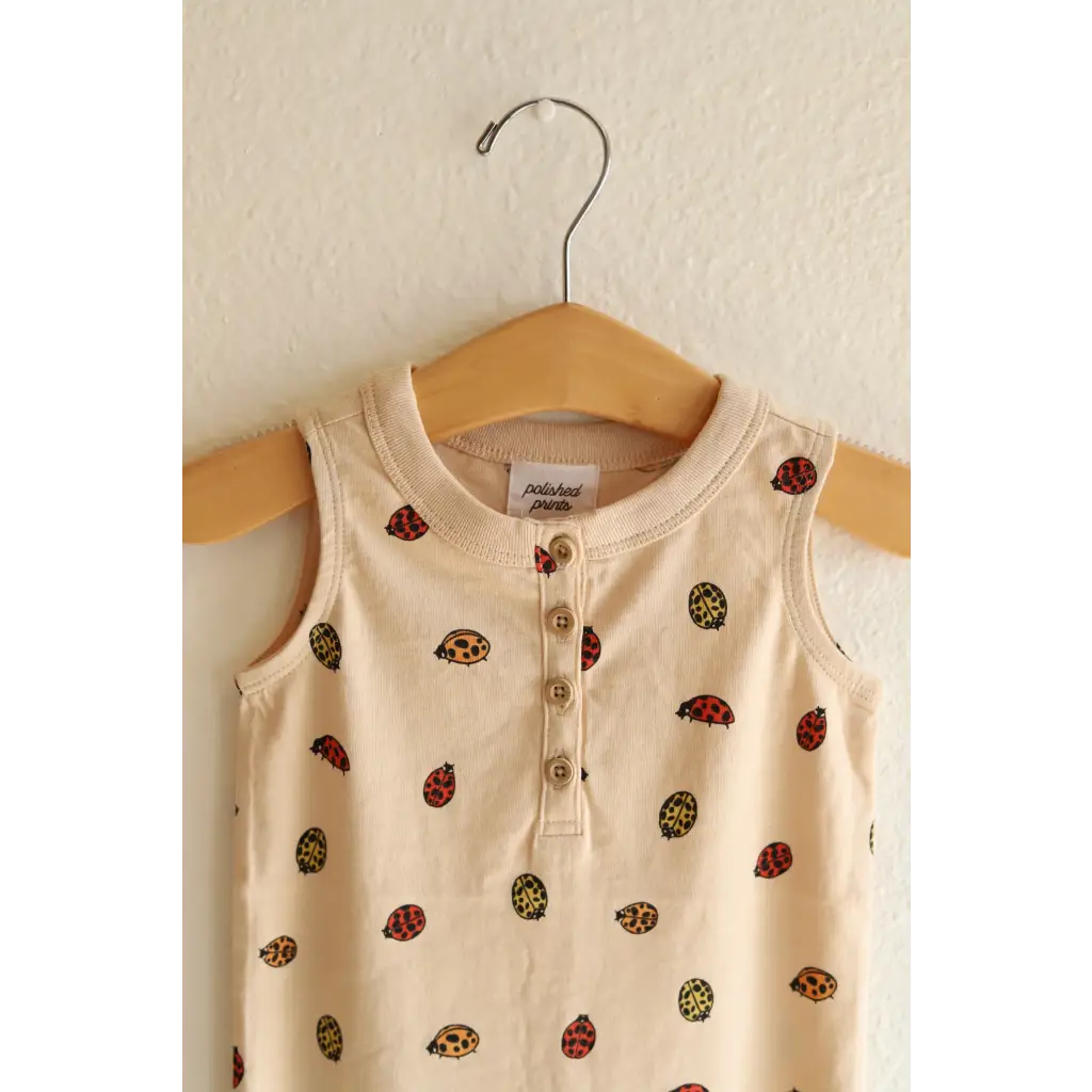 Ladybug Henley Romper - 430 Rompers